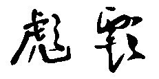 彪字草書,虎字草書
