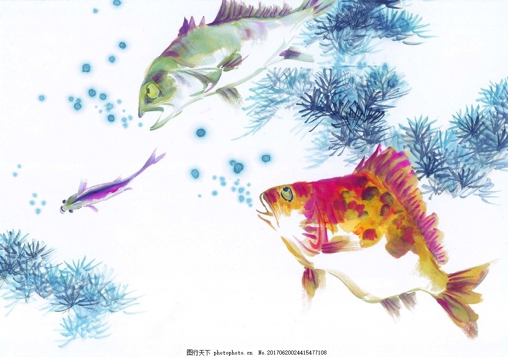 水墨畫魚圖片大全